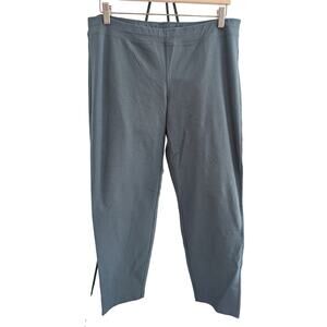 New Eileen Fisher Size Large Slim Ankle Pants Eucly Green Viscose Nylon Blend